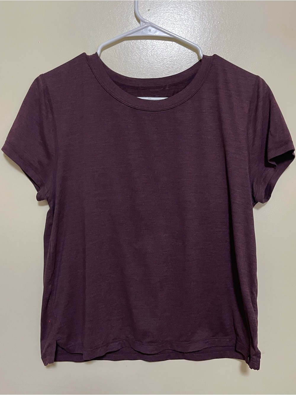 Women's Short Sleeve Crewneck Tee - Deep Plum